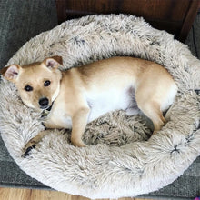 Load image into Gallery viewer, Removable Donut Long Plush Pet Dog Bed Kennel Round Bed Winter Warm Sleeping Lounger House Soft for Medium Large Dogs Washable