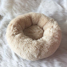 Load image into Gallery viewer, Removable Donut Long Plush Pet Dog Bed Kennel Round Bed Winter Warm Sleeping Lounger House Soft for Medium Large Dogs Washable