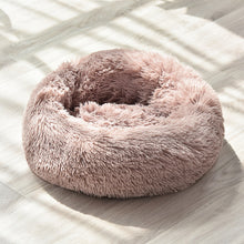 Load image into Gallery viewer, Removable Donut Long Plush Pet Dog Bed Kennel Round Bed Winter Warm Sleeping Lounger House Soft for Medium Large Dogs Washable