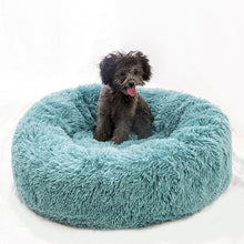 Load image into Gallery viewer, Removable Donut Long Plush Pet Dog Bed Kennel Round Bed Winter Warm Sleeping Lounger House Soft for Medium Large Dogs Washable