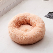 Load image into Gallery viewer, Removable Donut Long Plush Pet Dog Bed Kennel Round Bed Winter Warm Sleeping Lounger House Soft for Medium Large Dogs Washable