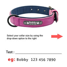 Load image into Gallery viewer, Custom Halsbanden Leer Gepersonaliseerde Pet Hond Tag Leiband Lead Voor Small Medium Grote Honden Pitbull Bulldog Pugs Beagle