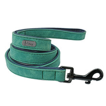 Load image into Gallery viewer, Custom Halsbanden Leer Gepersonaliseerde Pet Hond Tag Leiband Lead Voor Small Medium Grote Honden Pitbull Bulldog Pugs Beagle