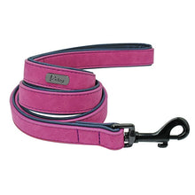 Load image into Gallery viewer, Custom Halsbanden Leer Gepersonaliseerde Pet Hond Tag Leiband Lead Voor Small Medium Grote Honden Pitbull Bulldog Pugs Beagle