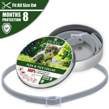Load image into Gallery viewer, Dewel Anti Flea Ticks Insect Mosquitoes 8 Months Protection Waterproof Long Lasting Dog Collar Custom Puppy Cat Pet Collars
