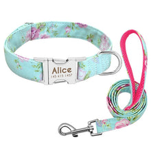 Load image into Gallery viewer, Dog Collar Custom Nylon Puppy Cat Dog Tag Collar Leash Personalized Pet Nameplate ID Collars Adjustable For Medium Large Dogs
