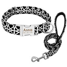 Load image into Gallery viewer, Dog Collar Custom Nylon Puppy Cat Dog Tag Collar Leash Personalized Pet Nameplate ID Collars Adjustable For Medium Large Dogs
