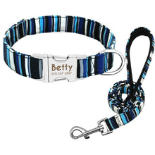 Load image into Gallery viewer, Dog Collar Custom Nylon Puppy Cat Dog Tag Collar Leash Personalized Pet Nameplate ID Collars Adjustable For Medium Large Dogs
