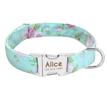 Load image into Gallery viewer, Dog Collar Custom Nylon Puppy Cat Dog Tag Collar Leash Personalized Pet Nameplate ID Collars Adjustable For Medium Large Dogs
