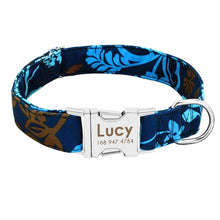 Load image into Gallery viewer, Dog Collar Custom Nylon Puppy Cat Dog Tag Collar Leash Personalized Pet Nameplate ID Collars Adjustable For Medium Large Dogs
