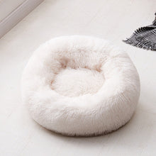 Load image into Gallery viewer, Removable Donut Long Plush Pet Dog Bed Kennel Round Bed Winter Warm Sleeping Lounger House Soft for Medium Large Dogs Washable
