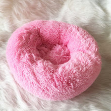 Load image into Gallery viewer, Removable Donut Long Plush Pet Dog Bed Kennel Round Bed Winter Warm Sleeping Lounger House Soft for Medium Large Dogs Washable
