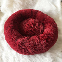 Load image into Gallery viewer, Removable Donut Long Plush Pet Dog Bed Kennel Round Bed Winter Warm Sleeping Lounger House Soft for Medium Large Dogs Washable
