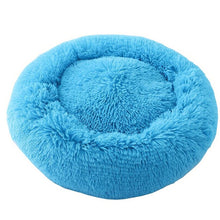 Load image into Gallery viewer, Removable Donut Long Plush Pet Dog Bed Kennel Round Bed Winter Warm Sleeping Lounger House Soft for Medium Large Dogs Washable
