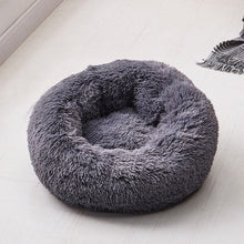 Load image into Gallery viewer, Removable Donut Long Plush Pet Dog Bed Kennel Round Bed Winter Warm Sleeping Lounger House Soft for Medium Large Dogs Washable
