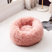 Load image into Gallery viewer, Removable Donut Long Plush Pet Dog Bed Kennel Round Bed Winter Warm Sleeping Lounger House Soft for Medium Large Dogs Washable
