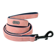 Load image into Gallery viewer, Custom Halsbanden Leer Gepersonaliseerde Pet Hond Tag Leiband Lead Voor Small Medium Grote Honden Pitbull Bulldog Pugs Beagle
